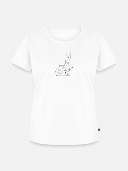 Osterhase Polygon - Frauen Premium Bio T-Shirt - Weiß
