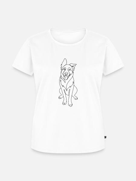 Border Collie Hund 2 - Frauen Premium Bio T-Shirt - Weiß
