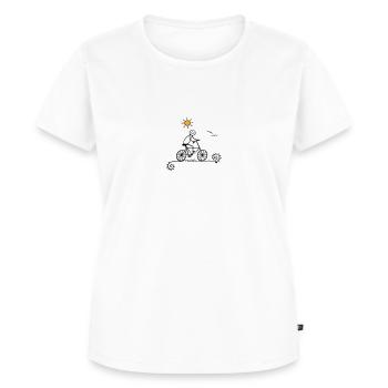 RADELN - Frauen Premium Bio T-Shirt - Weiß - Vorne - AI Model Female 172 dark (172cm)