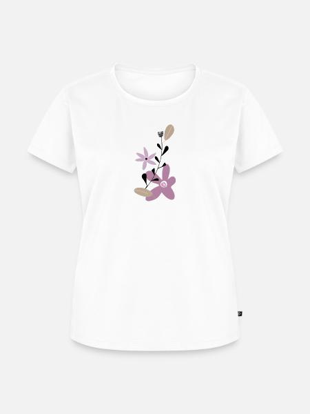 pastelliges Blütenmuster - Frauen Premium Bio T-Shirt - 