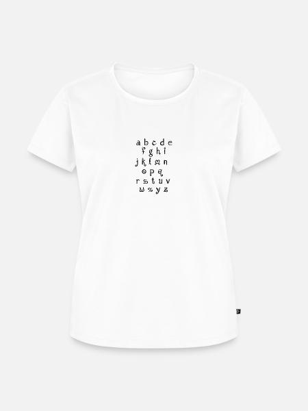 Alphabet - Frauen Premium Bio T-Shirt - Weiß