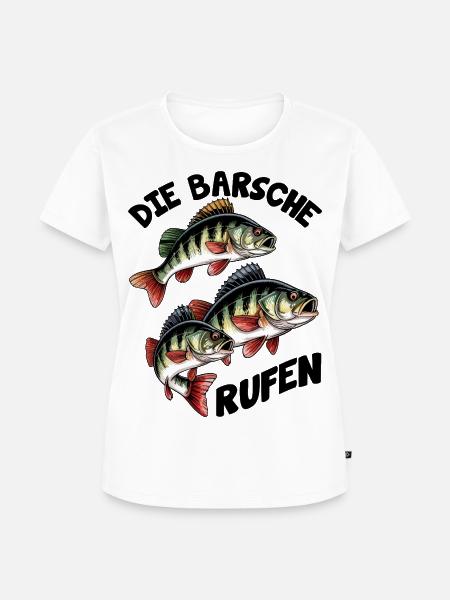 Barsch Angeln - Frauen Premium Bio T-Shirt - Weiß