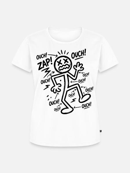 Elektroschock-Humor | Lustiges Elektriker-Geschenk - Frauen Premium Bio T-Shirt - Weiß