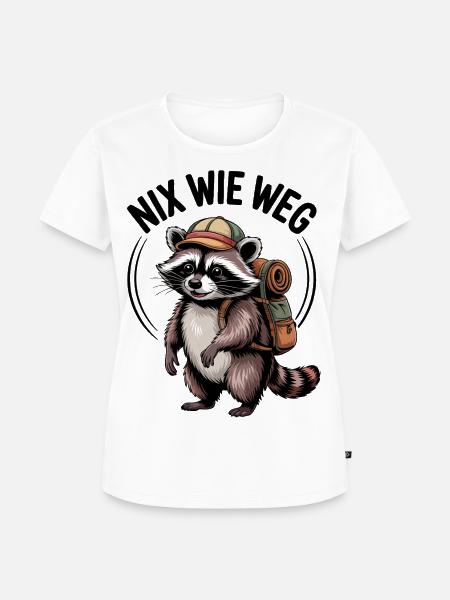 Abenteuer Waschbär - Frauen Premium Bio T-Shirt - Weiß