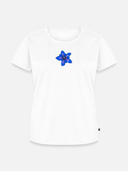Enzian, Blume - Frauen Premium Bio T-Shirt - Weiß