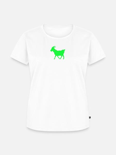 GOAT Ziege neon grün - Frauen Premium Bio T-Shirt - Weiß
