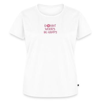 Donut worry - Frauen Premium Bio T-Shirt - Weiß - Vorne - AI Model Female 172 dark (172cm)