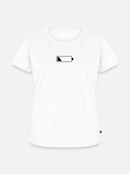 Akku leer , bitte Aufladen! - Frauen Premium Bio T-Shirt - Weiß