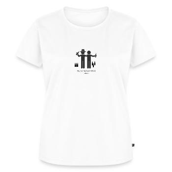 Il est préférable de boire ensemble - T-shirt Premium bio Femme - blanc - Devant - AI Model Female 172 dark (172cm)