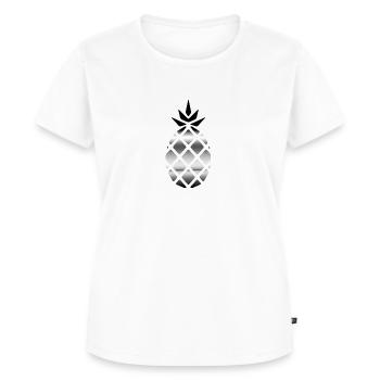 Silber Ananas - Frauen Premium Bio T-Shirt - Weiß - Vorne - AI Model Female 172 dark (172cm)