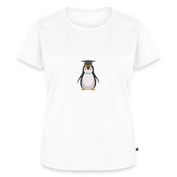 Pinguin doktor Doktorarbeit Abschluss - Frauen Premium Bio T-Shirt - Weiß - Vorne - AI Model Female 172 dark (172cm)