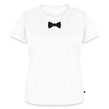 Black bow tie ribbon Funny gift - Women's Premium Organic T-shirt - white - Front - AI Model Female 172 dark (172cm)
