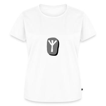 Algiz-Rune - Frauen Premium Bio T-Shirt - Weiß - Vorne - AI Model Female 172 dark (172cm)