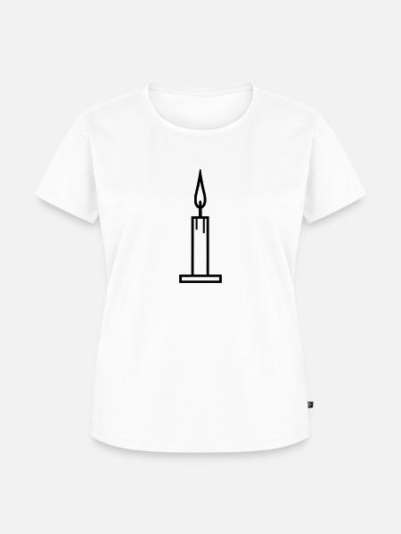 Kerze - Frauen Premium Bio T-Shirt - Weiß