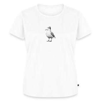 Möwe Mütze Vogel Nordsee Hamburg Kiel Beanie - Frauen Premium Bio T-Shirt - Weiß - Vorne - AI Model Female 172 dark (172cm)