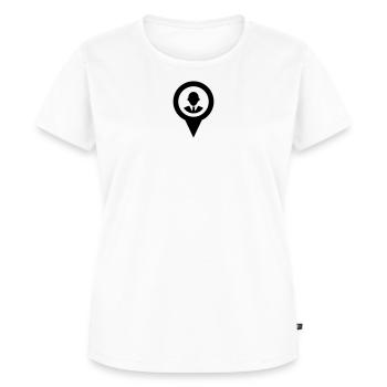 Standort Icon Person GPS Symbol Web Tracking - Frauen Premium Bio T-Shirt - Weiß - Vorne - AI Model Female 172 dark (172cm)