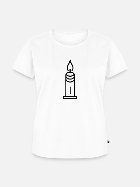 Kerze - Frauen Premium Bio T-Shirt - Weiß