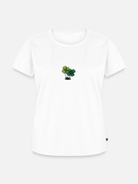 Zwei Kleeblätter - Frauen Premium Bio T-Shirt - Weiß