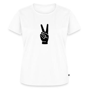 Peace - Frauen Premium Bio T-Shirt - Weiß - Vorne - AI Model Female 172 dark (172cm)
