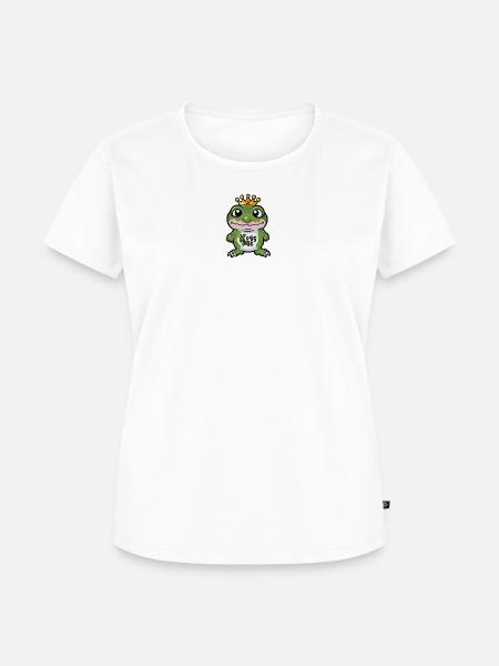 Froschkönig kiss me - Frauen Premium Bio T-Shirt - Weiß