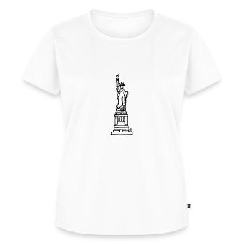 Statue de la liberté new york - T-shirt Premium bio Femme - blanc - Devant - AI Model Female 172 dark (172cm)