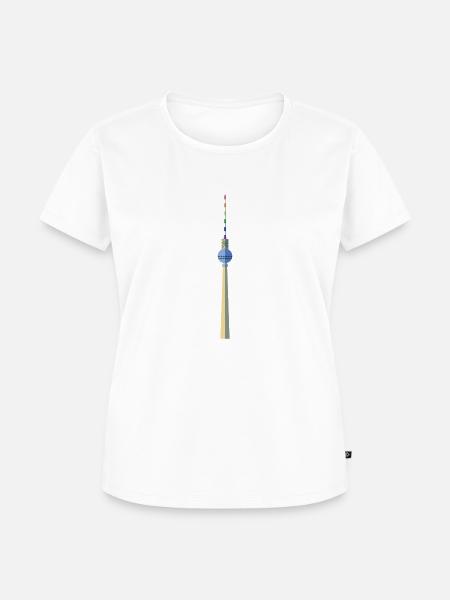 Berlin Fernsehturm in Berlin - Frauen Premium Bio T-Shirt - Weiß
