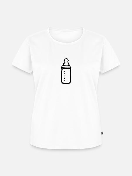 Nuckelflasche - Frauen Premium Bio T-Shirt - Weiß