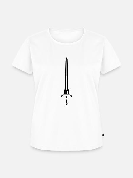 Schwert - Frauen Premium Bio T-Shirt - Weiß