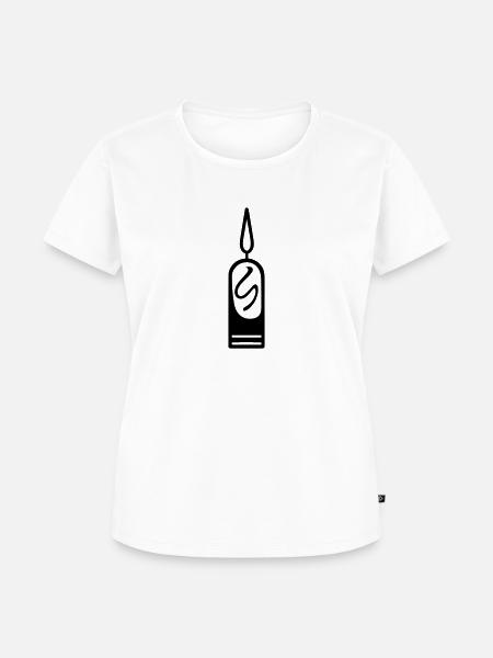 Kerze - Frauen Premium Bio T-Shirt - Weiß