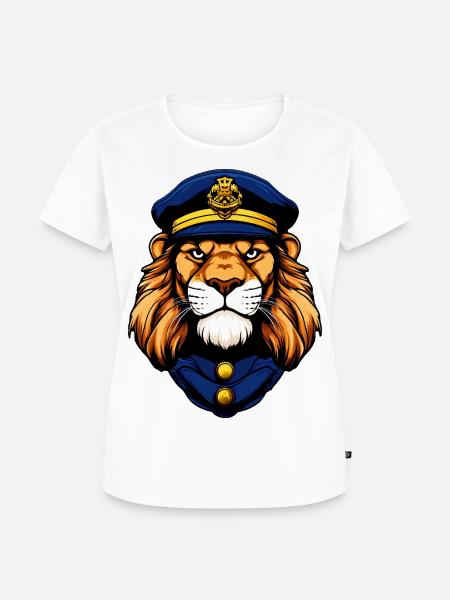 Polizei Löwe - Frauen Premium Bio T-Shirt - Weiß