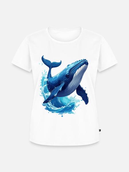 Wal - Frauen Premium Bio T-Shirt - Weiß