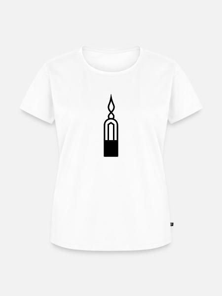 Kerze - Frauen Premium Bio T-Shirt - Weiß