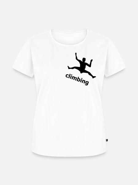 Klettern im Vorstieg - Frauen Premium Bio T-Shirt - Weiß