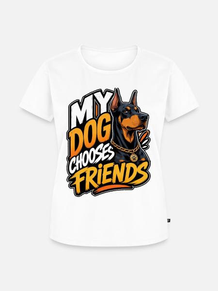 Dobermann - Frauen Premium Bio T-Shirt - Weiß