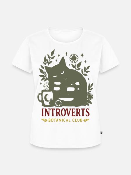 Introvert Botanik Club - Frauen Premium Bio T-Shirt - Weiß