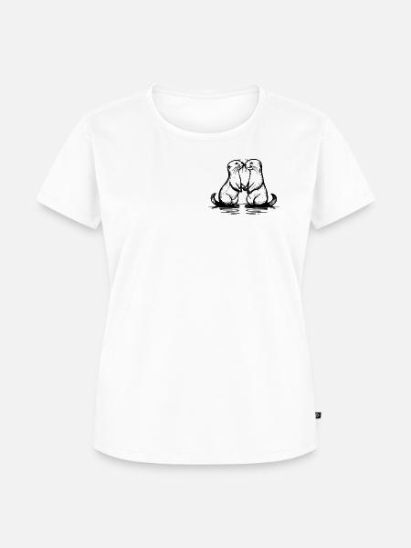 Zwei Otter - Frauen Premium Bio T-Shirt - Weiß