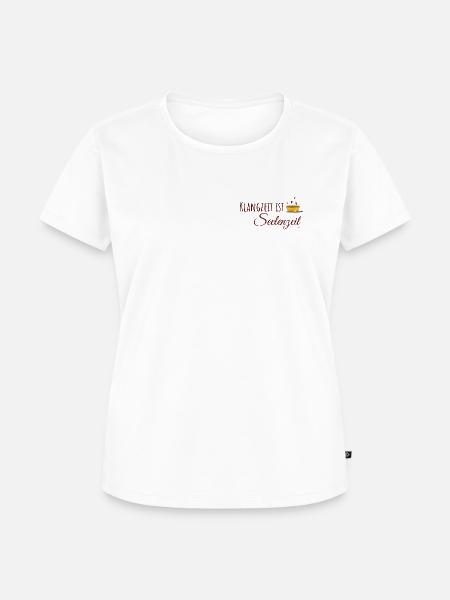 Klangschale - Focusine Klang - Frauen Premium Bio T-Shirt - Weiß