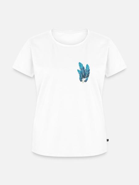 Dots Federn - Frauen Premium Bio T-Shirt - Weiß