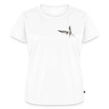 Flussseeschwalbe im Flug - Frauen Premium Bio T-Shirt - Weiß - Vorne - AI Model Female 172 dark (172cm)