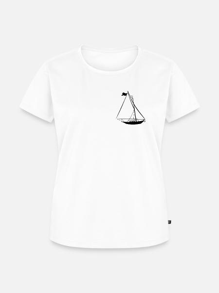 Segelboot - Frauen Premium Bio T-Shirt - Weiß