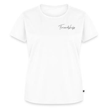Amitié - T-shirt Premium bio Femme - blanc - Devant - AI Model Female 172 dark (172cm)
