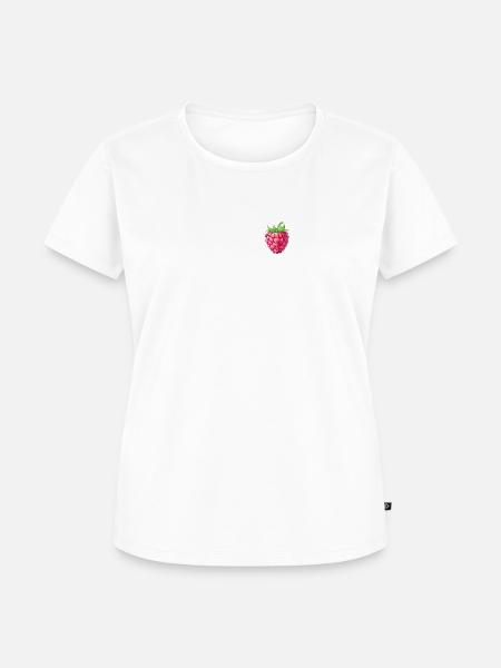 Himbeere - Frauen Premium Bio T-Shirt - Weiß