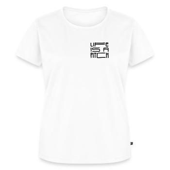 Life is a Pitch - Frauen Premium Bio T-Shirt - Weiß - Vorne - AI Model Female 172 dark (172cm)