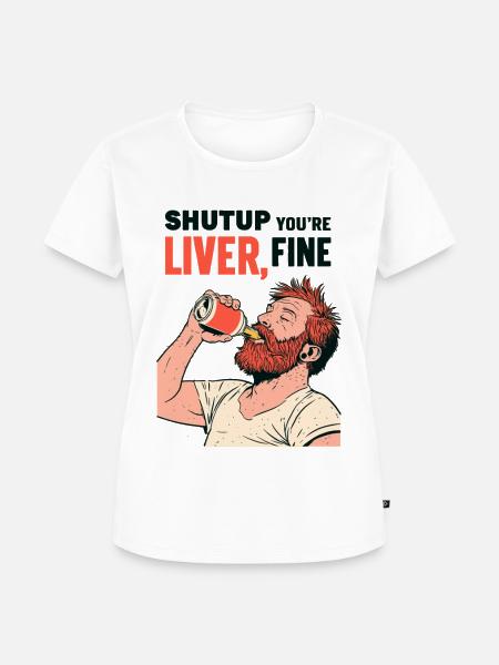 Biertrinker Spruch Illustration - Frauen Premium Bio T-Shirt - Weiß