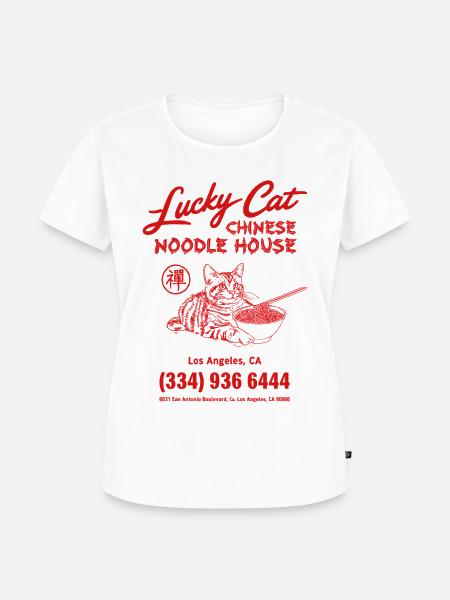 Lucky cat - Frauen Premium Bio T-Shirt - Weiß