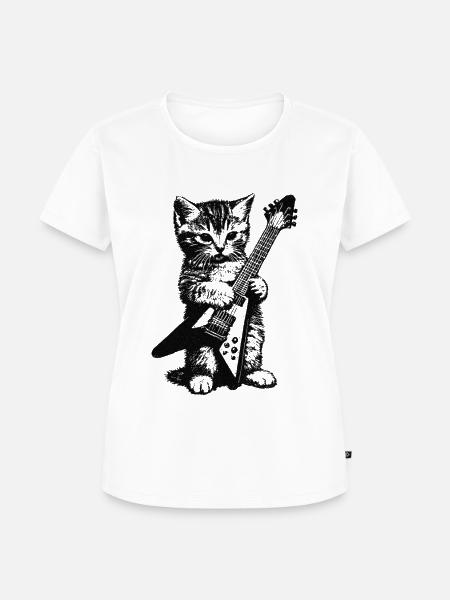 Niedlich aber laut! - Frauen Premium Bio T-Shirt - Weiß