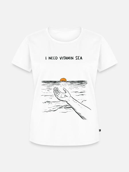 Vitamine sea - Frauen Premium Bio T-Shirt - Weiß
