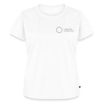 Citoyen de l’Union européenne - T-shirt Premium bio Femme - blanc - Devant - AI Model Female 172 dark (172cm)