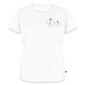 Siblings "Snowmen" / Sibling Love - Women's Premium Organic T-shirt - white - Front - AI Model Female 172 dark (172cm)