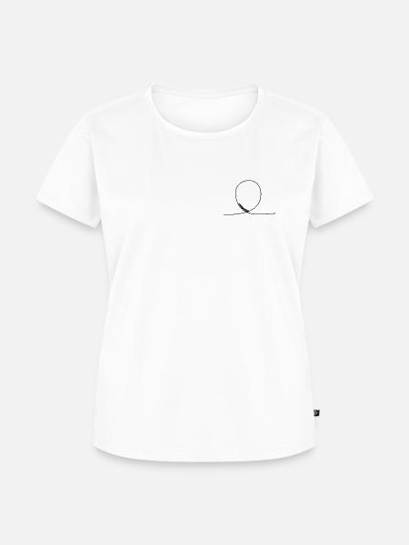 Looping - Frauen Premium Bio T-Shirt - Weiß